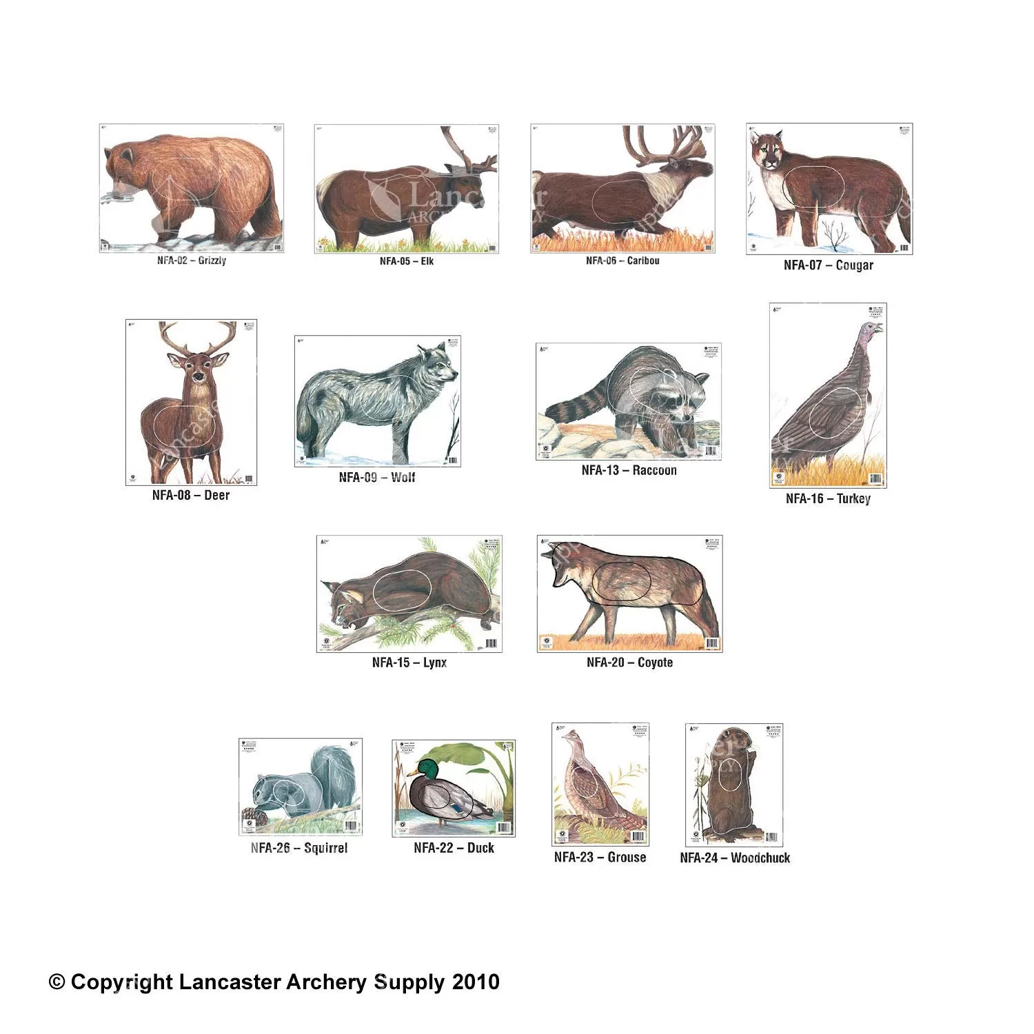 Maple Leaf Official PSAA Animal 14 Target Set