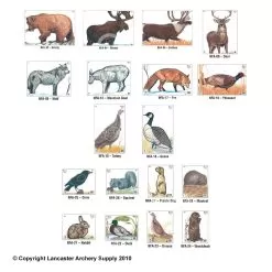 Maple Leaf Official NFAA A-2 Animal 14 Target Set