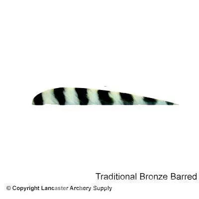 Trueflight Barred 4" RW Round Back Feather