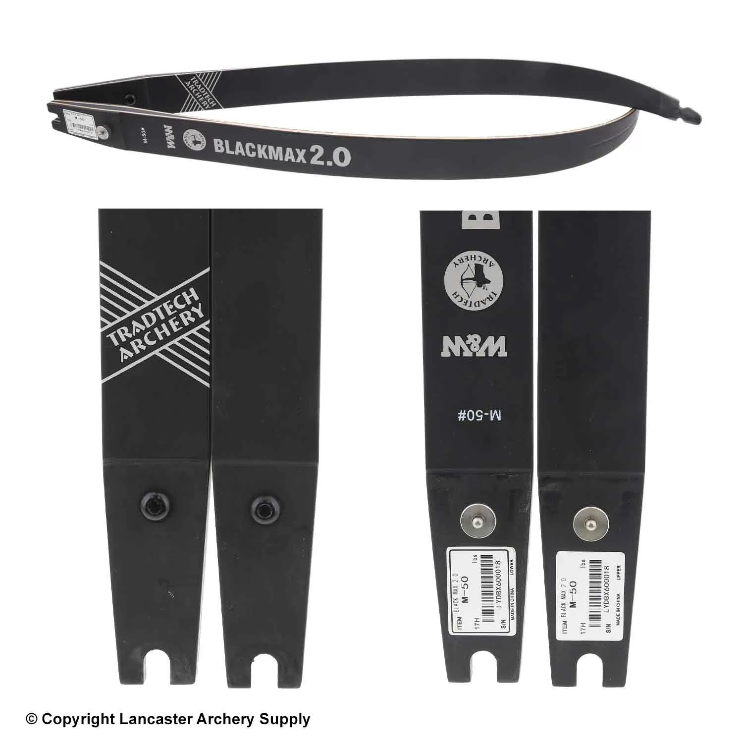 TradTech Black Max 2.0 Glass/Wood Recurve Limbs (Open Box X1030217) - Image 2