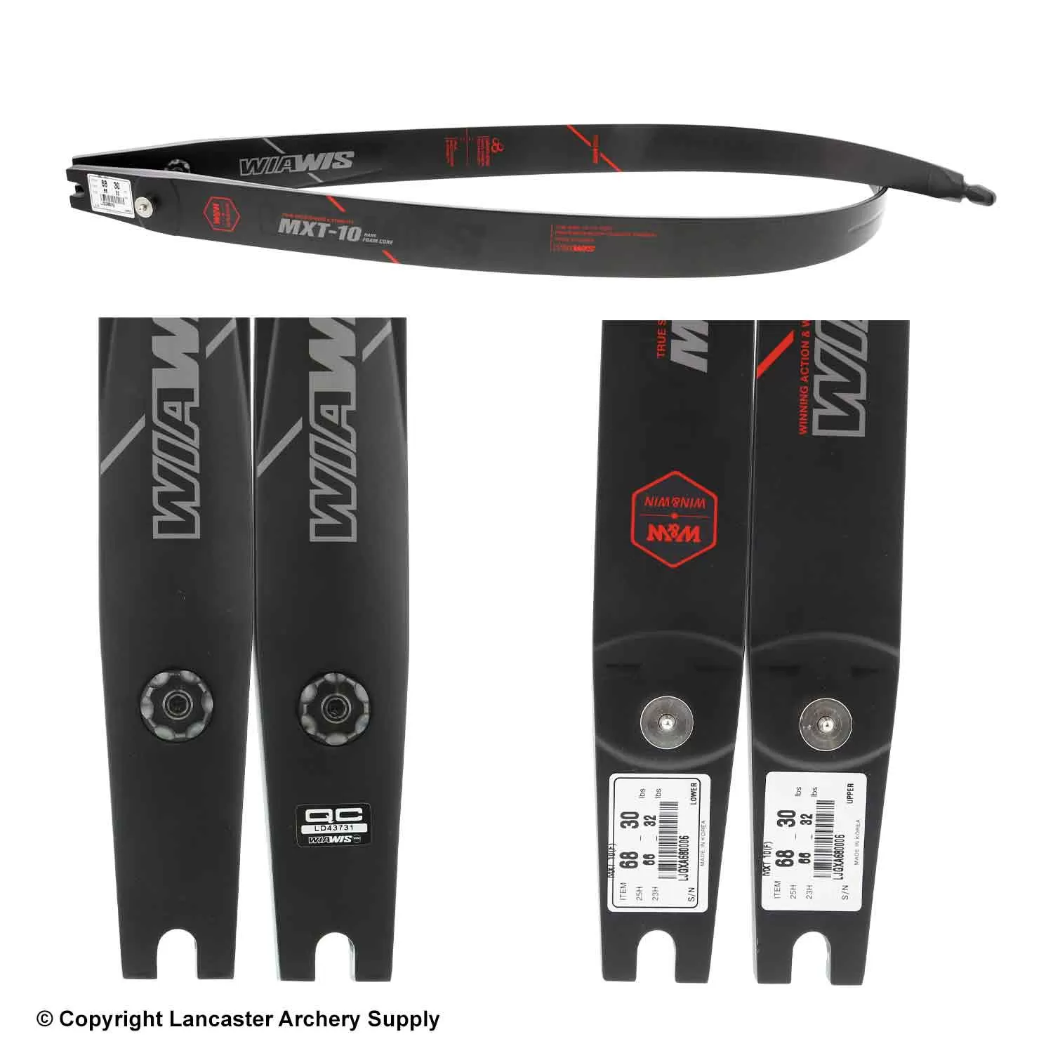 Win Win Wiawis MXT-10 Foam/Carbon ILF Target Recurve Limbs (Open Box X1030240) - Image 2