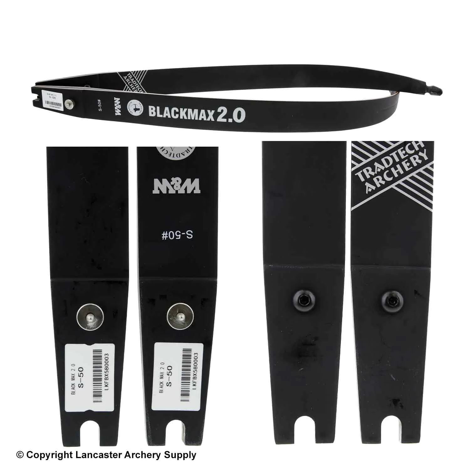 TradTech Black Max 2.0 Glass/Wood Recurve Limbs (Open Box X1030404) - Image 2