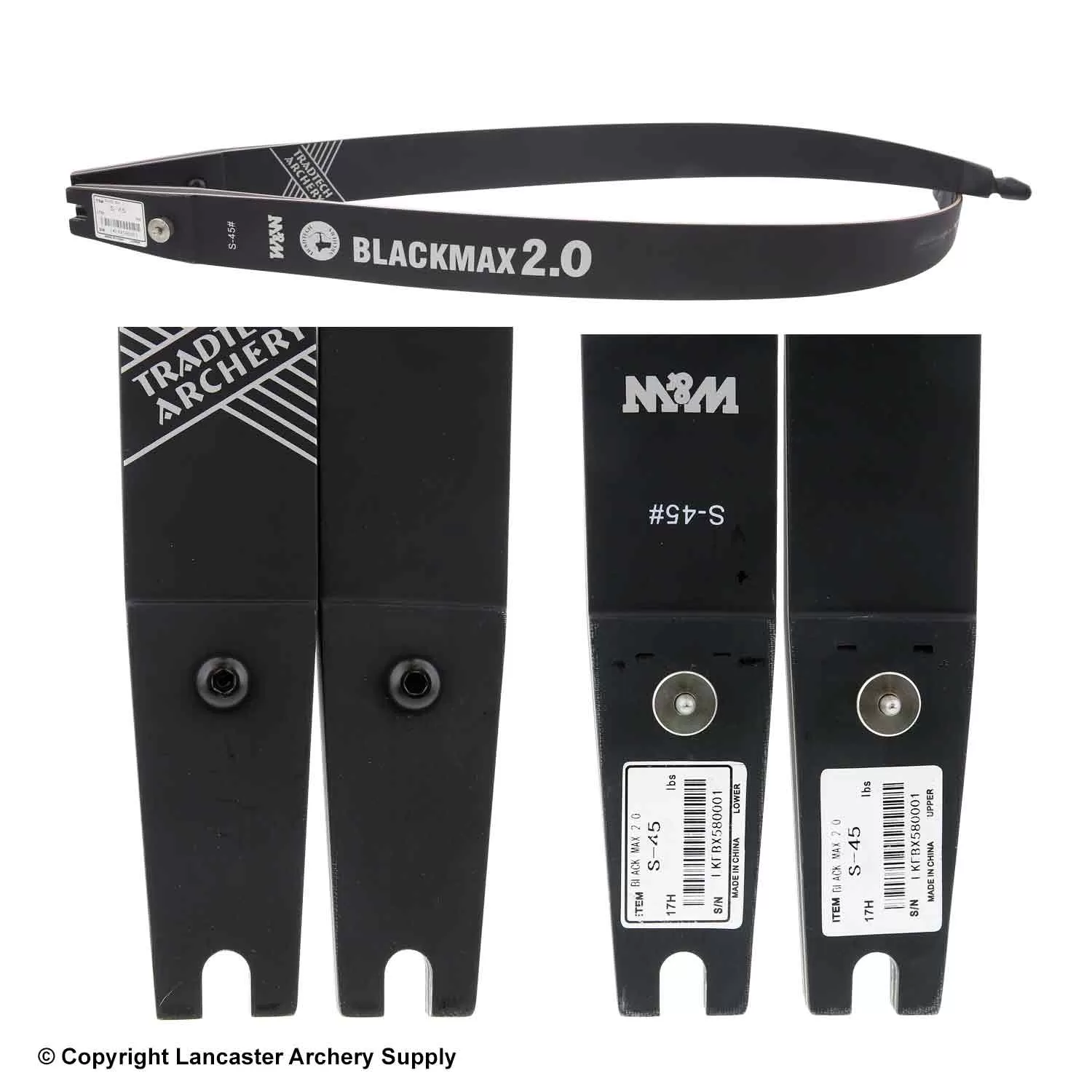TradTech Black Max 2.0 Glass/Wood Recurve Limbs (Open Box X1030405) - Image 2