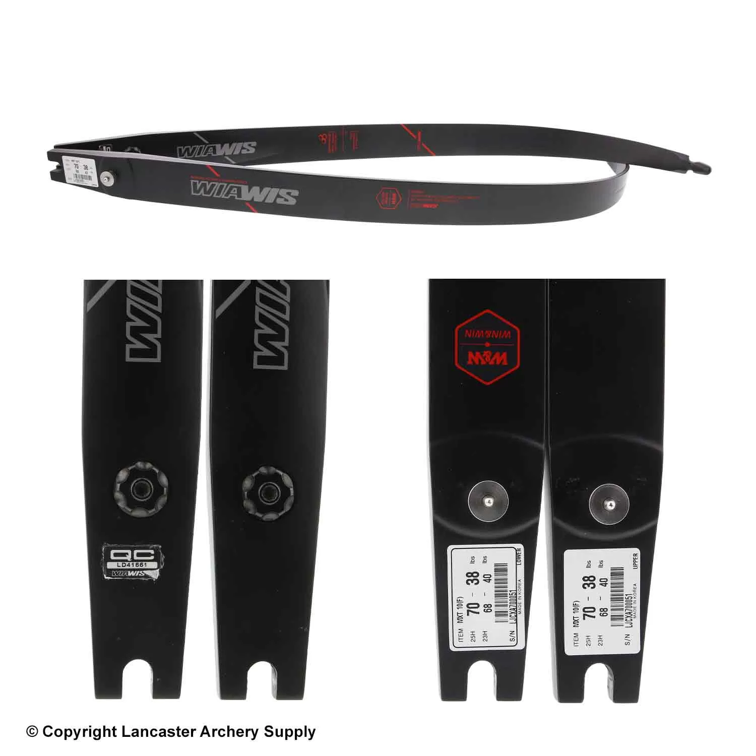 Win & Win MXT-10 ILF Recurve LImbs (Carbon/Foam) (Open Box X1030407) - Image 2