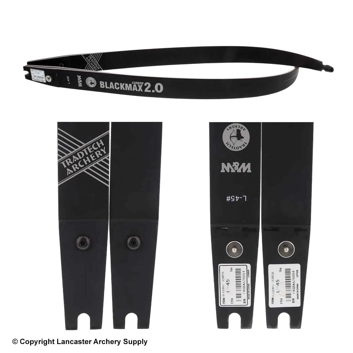 TradTech Black Max 2.0 Carbon/Wood Recurve Limbs (Open Box X1030428) - Image 2