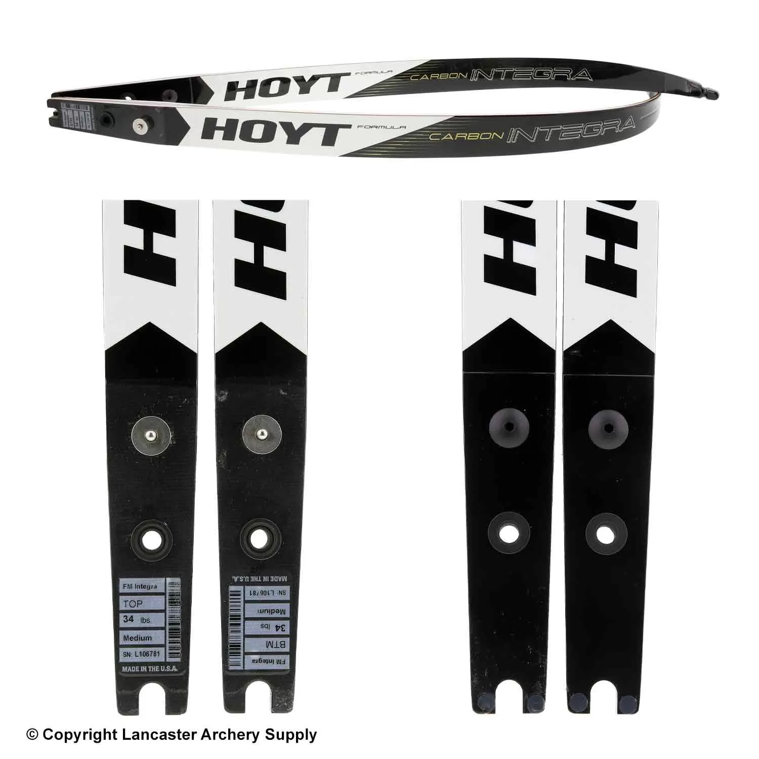 Hoyt Formula Carbon Integra Recurve Limbs (Open Box X1030471) - Image 2