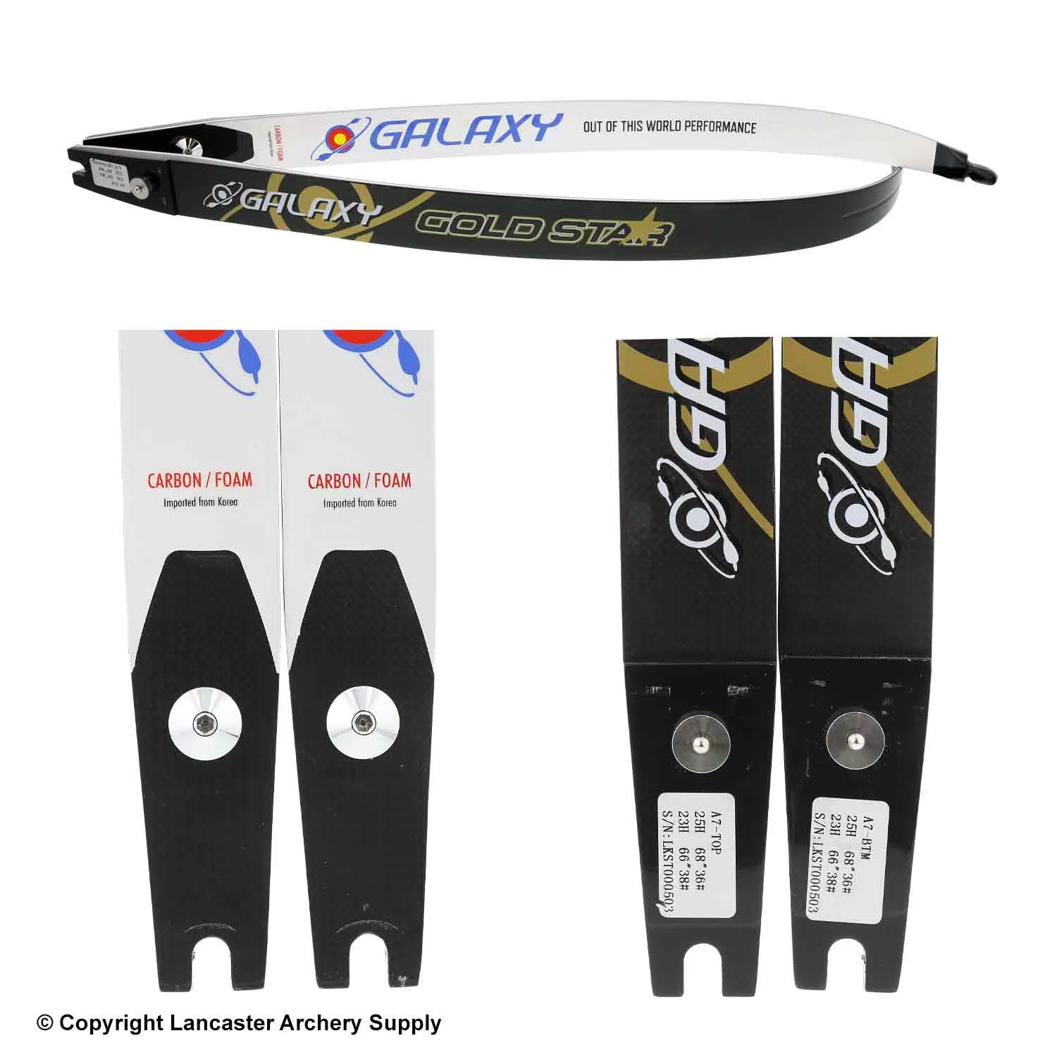 Galaxy Gold Star Recurve Limbs (Open Box X1031009) - Image 2