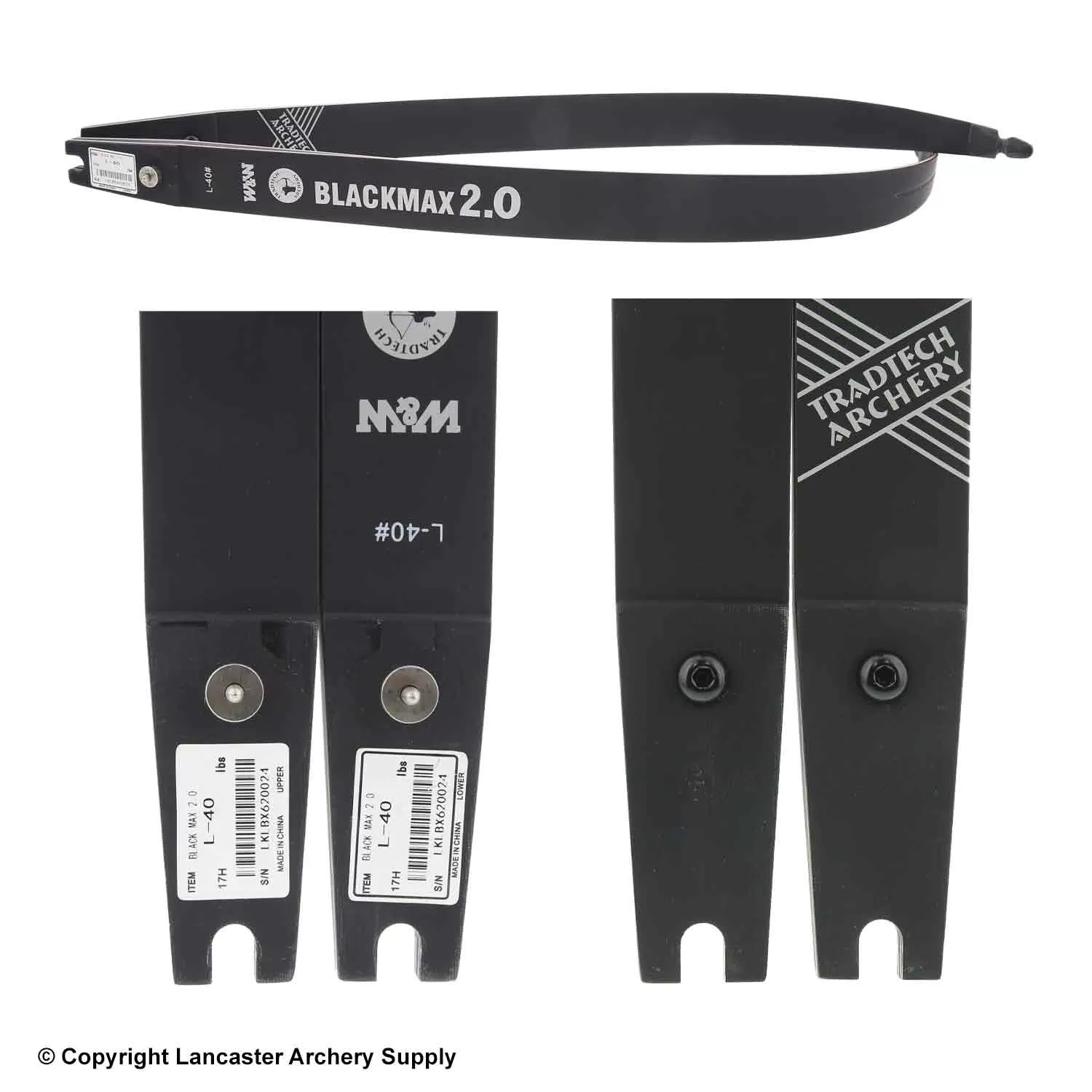 TradTech Black Max 2.0 Glass/Wood Recurve Limbs (Open Box X1031244) - Image 2