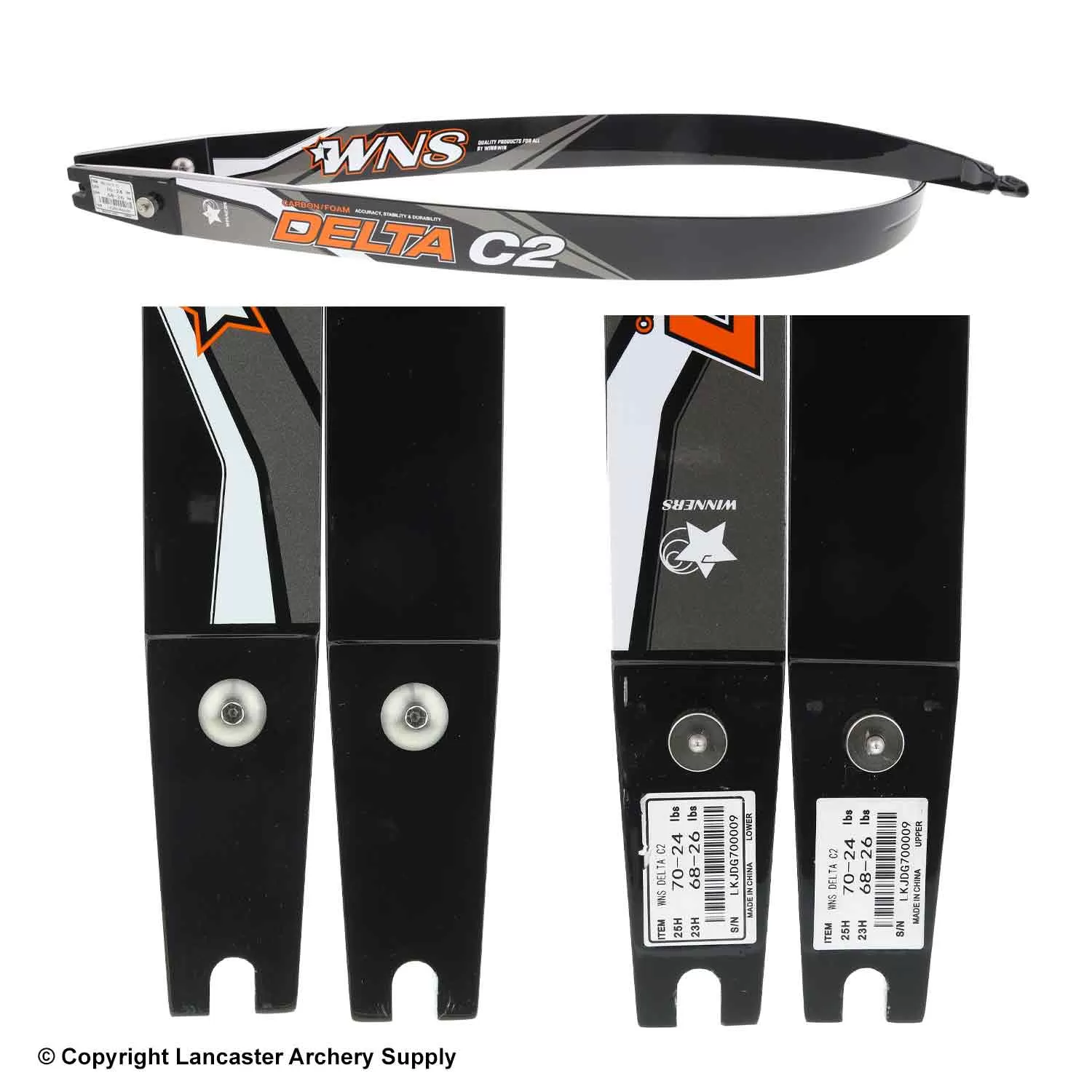 WNS Delta C2 Carbon / Foam Recurve Limbs (Open Box X1031263) - Image 2