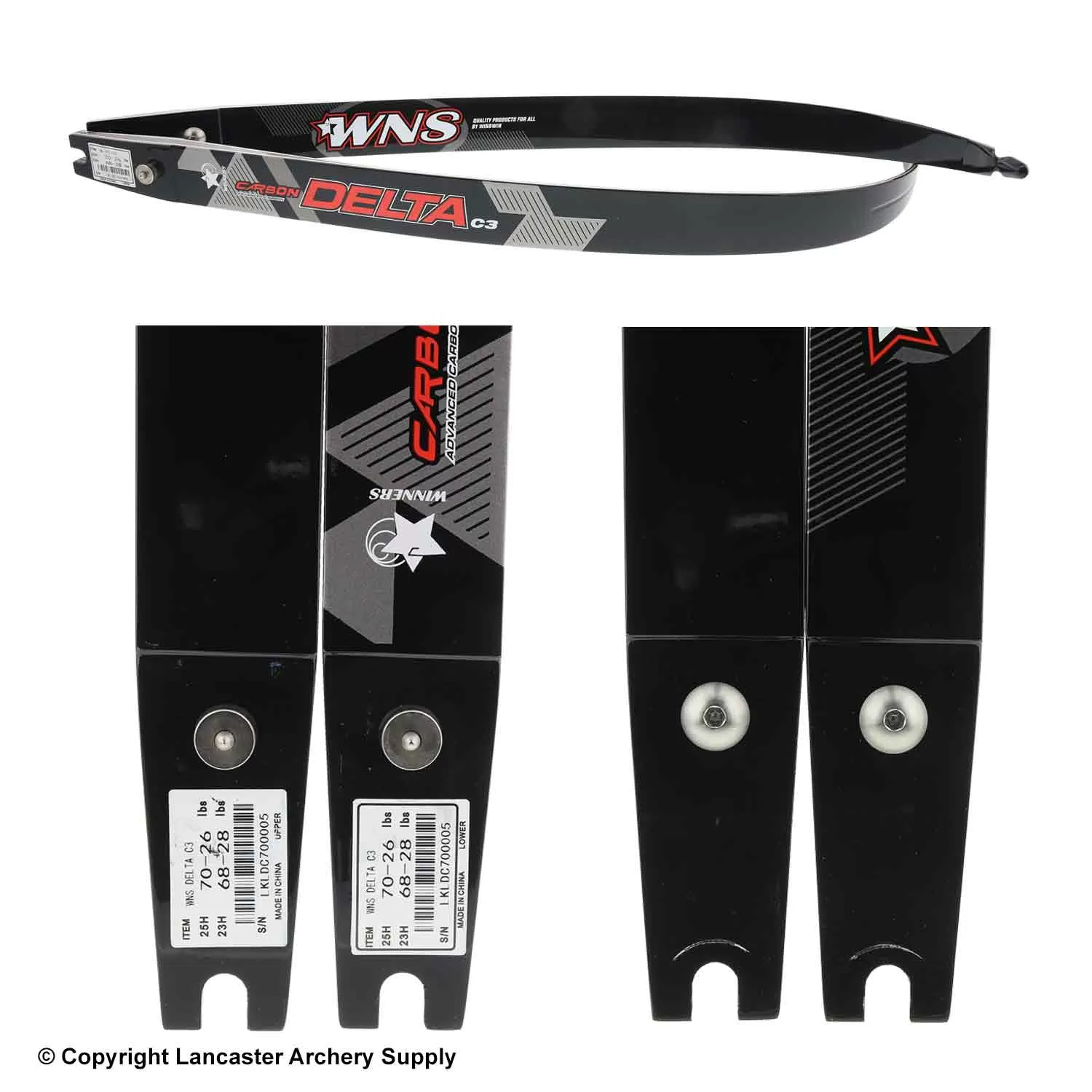 WNS Delta C3 Recurve Limbs (Open Box X1031601) - Image 2