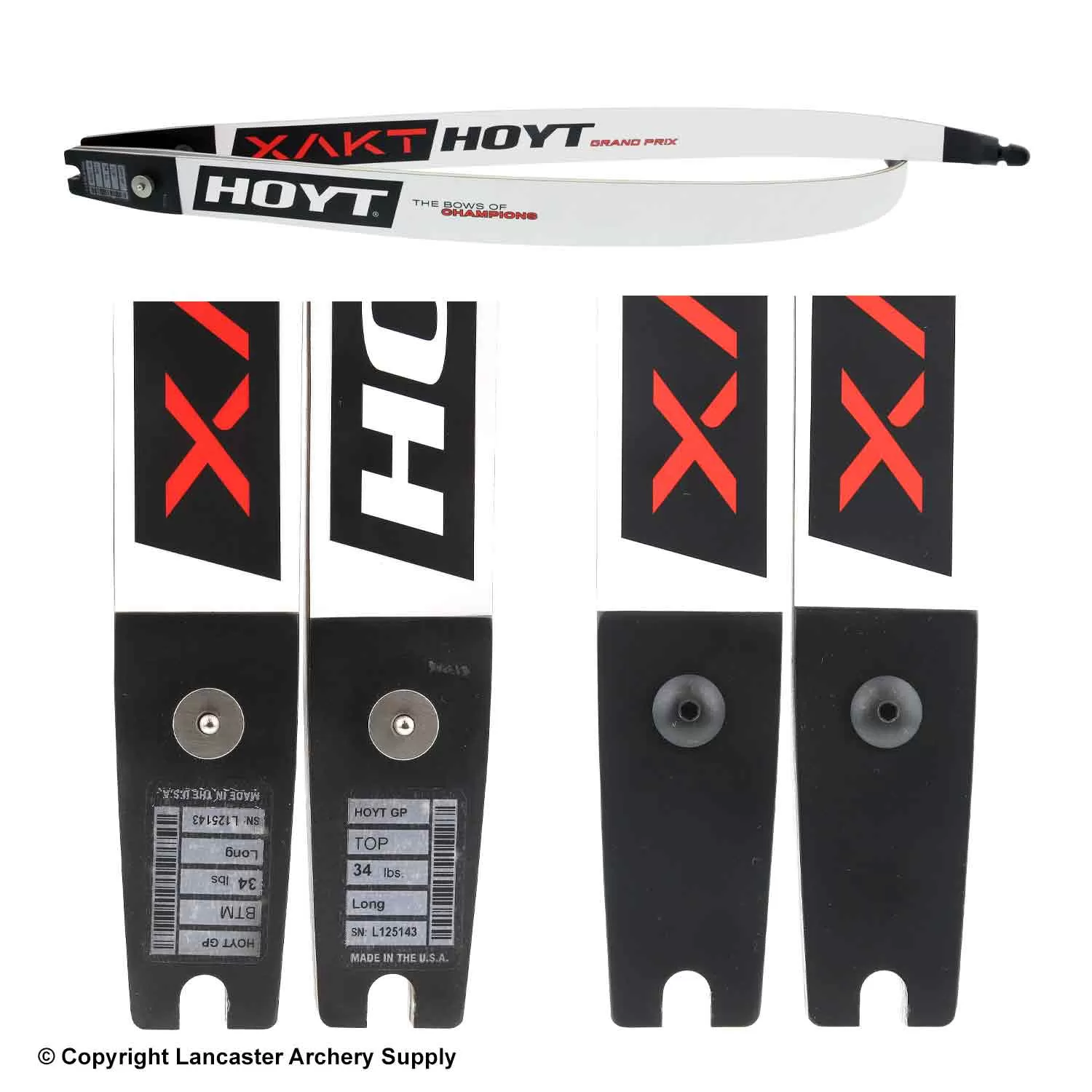 Hoyt Grand Prix Xakt ILF Recurve Limbs (Open Box X1031745) - Image 2