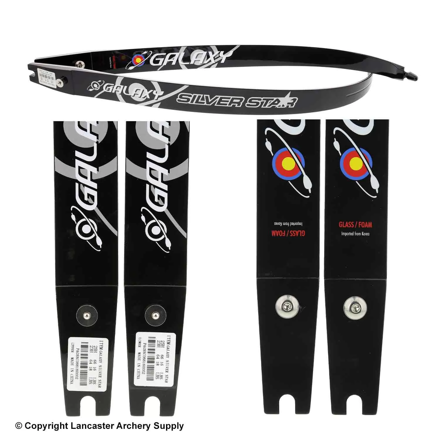 Galaxy Silver Star Recurve Limbs (Open Box X1032594) - Image 2