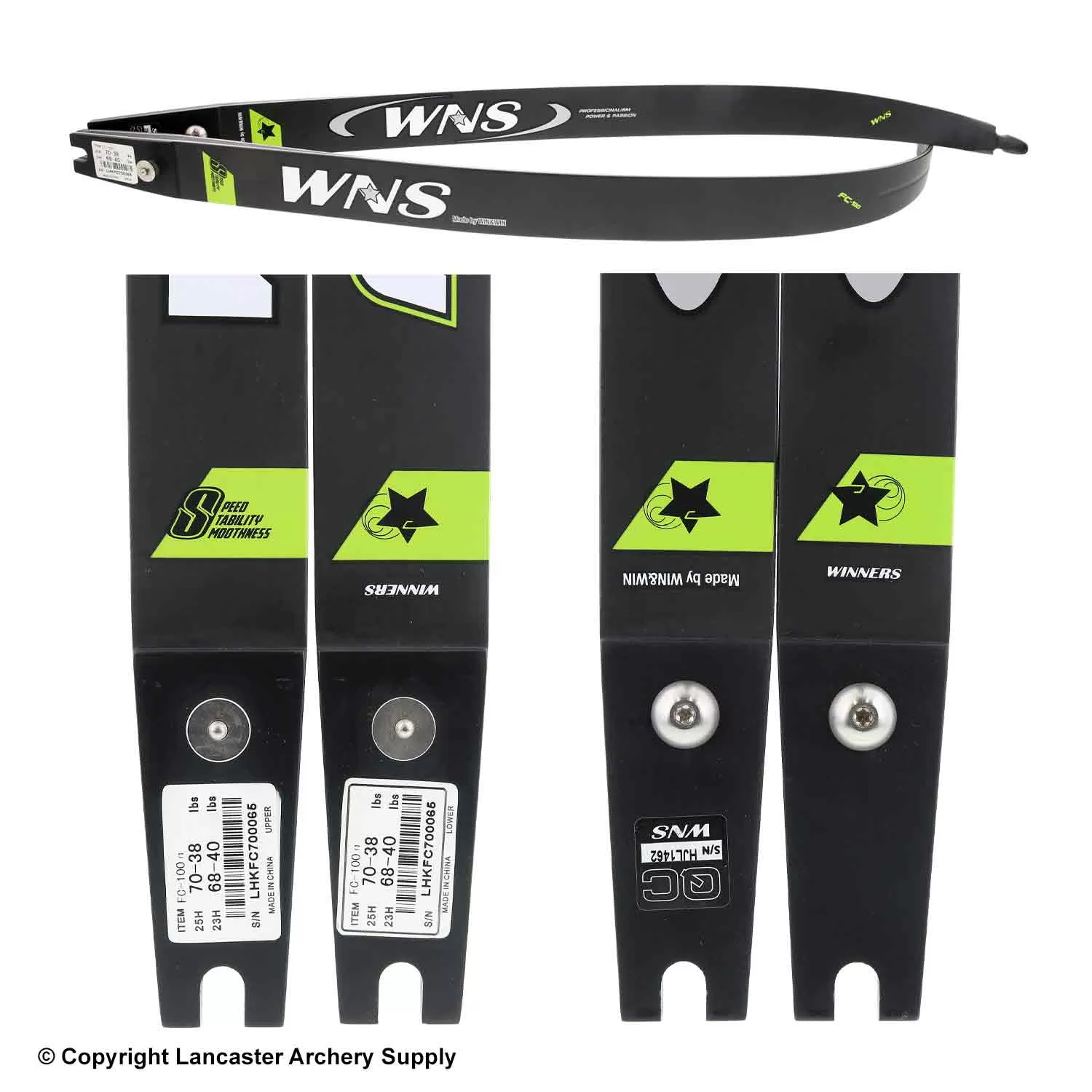 WNS FC-100 Recurve Limbs (Open Box X1032973) - Image 2