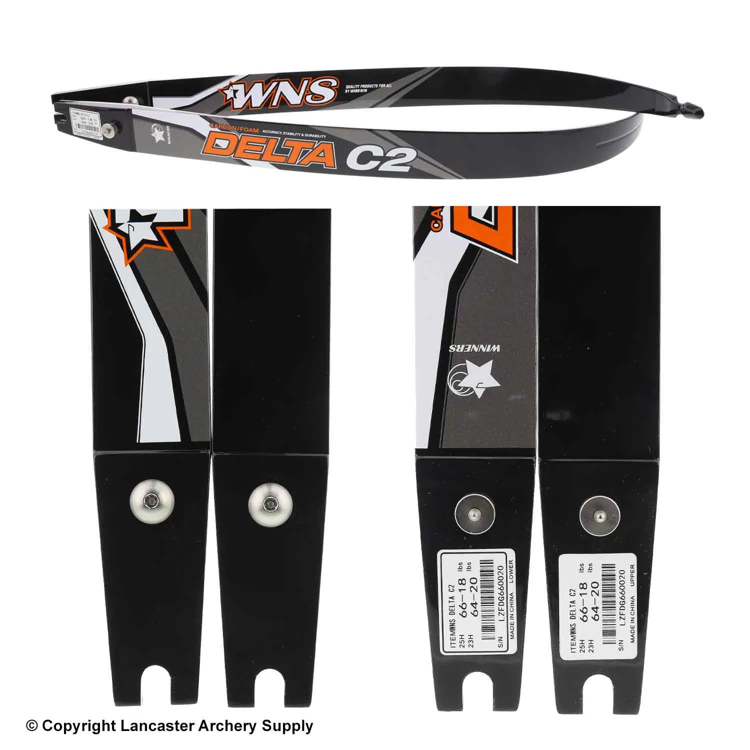 WNS Delta C2 Carbon / Foam Recurve Limbs (Open Box X1033176) - Image 2