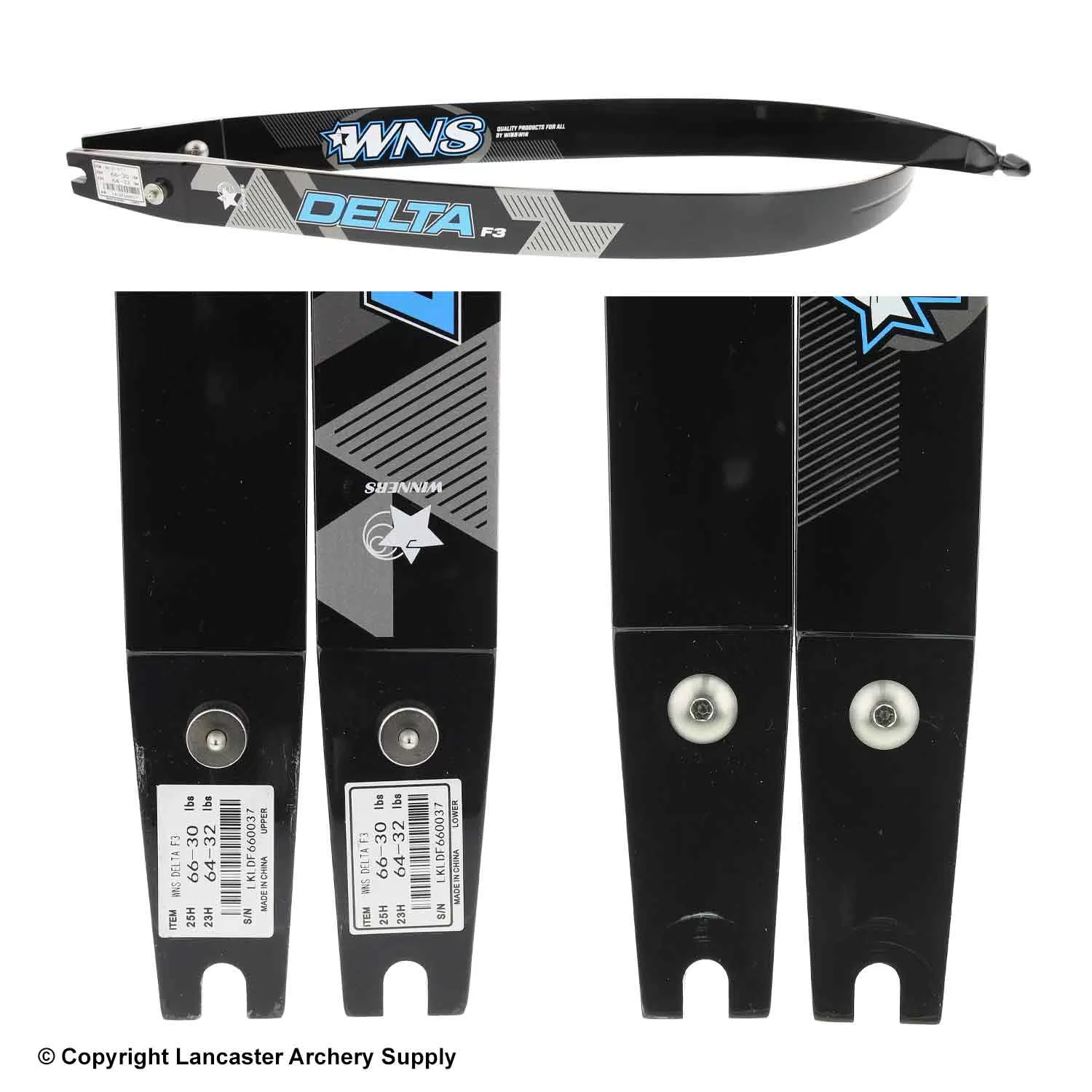 WNS Delta F3 Fiber Recurve Limbs (Open Box X1033670) - Image 2